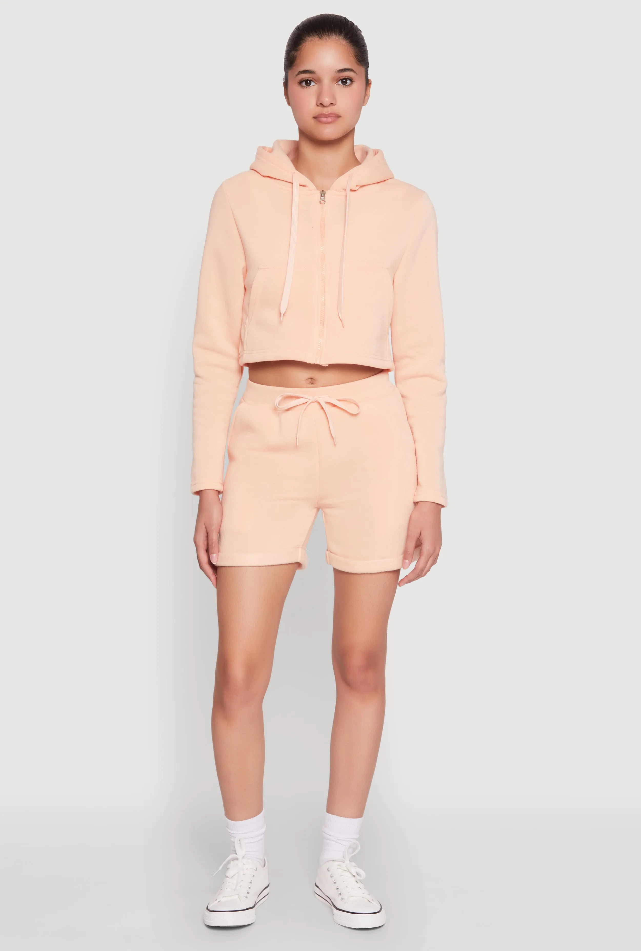 Fleece Lined Zip Front Hooded Sweatshirt sold by Rainbow product image thumbnail 2