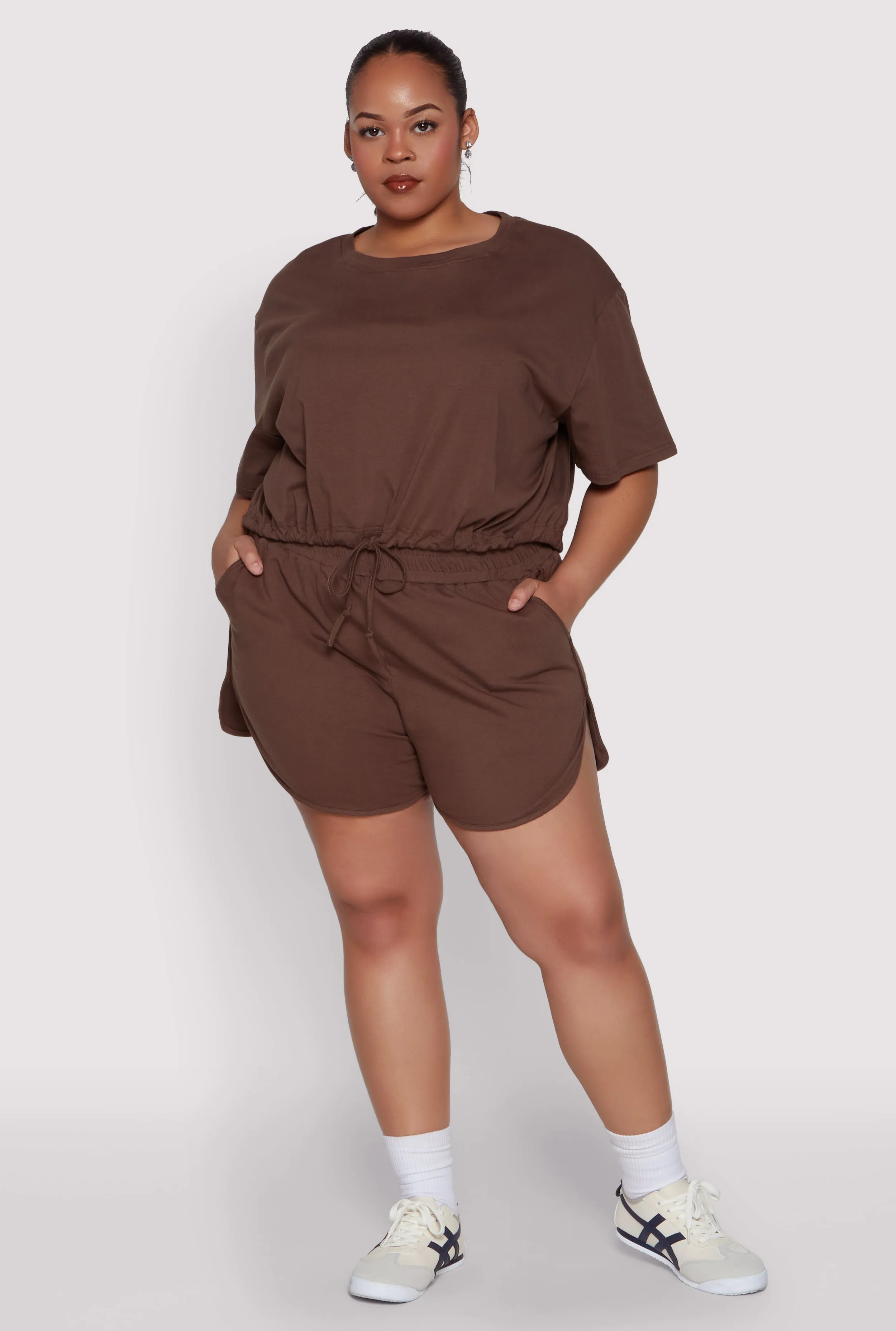 Plus Size Daisy Drawstring Hem Crop Top sold by Rainbow product image thumbnail 3