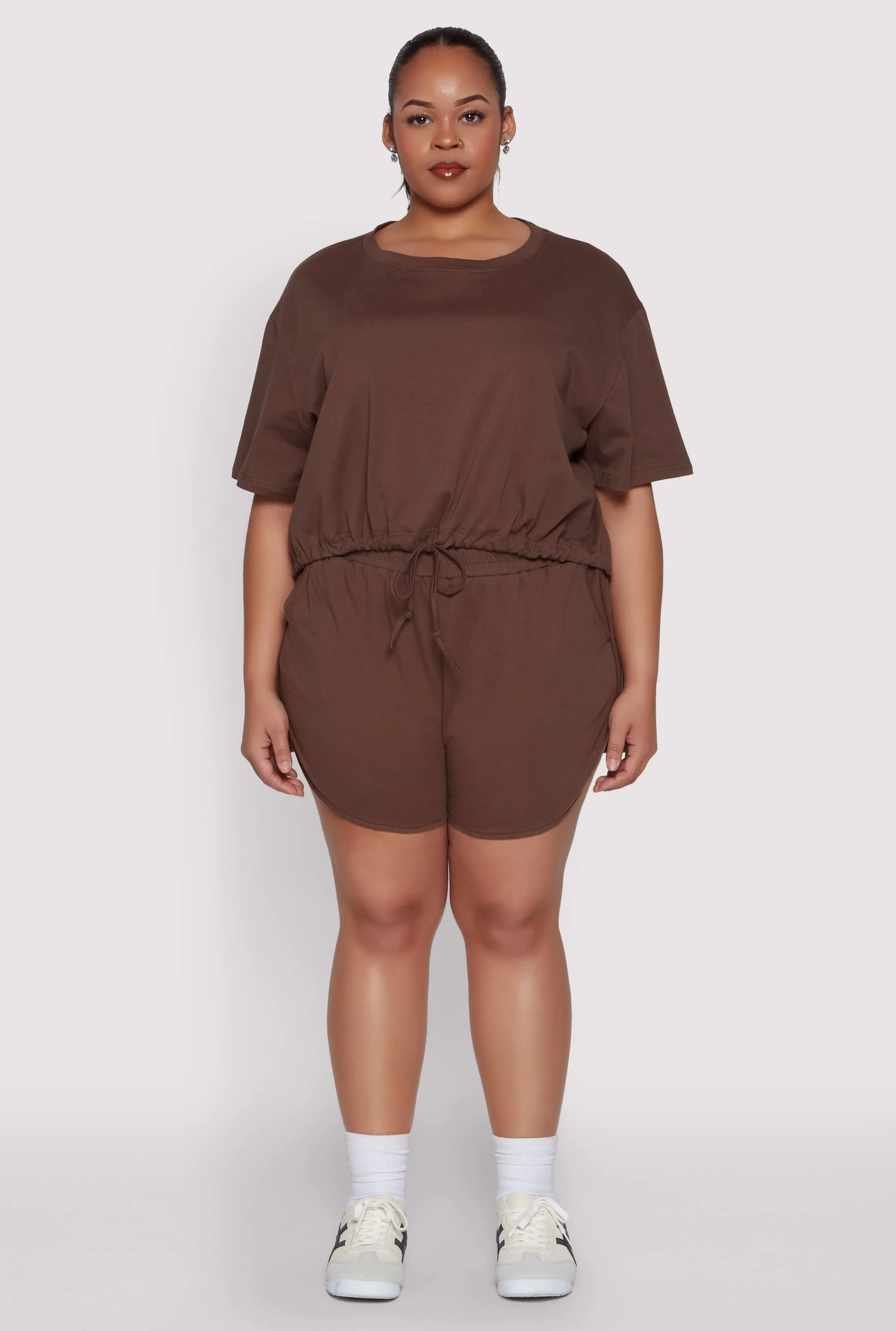 Plus Size Daisy Drawstring Hem Crop Top sold by Rainbow product image thumbnail 2