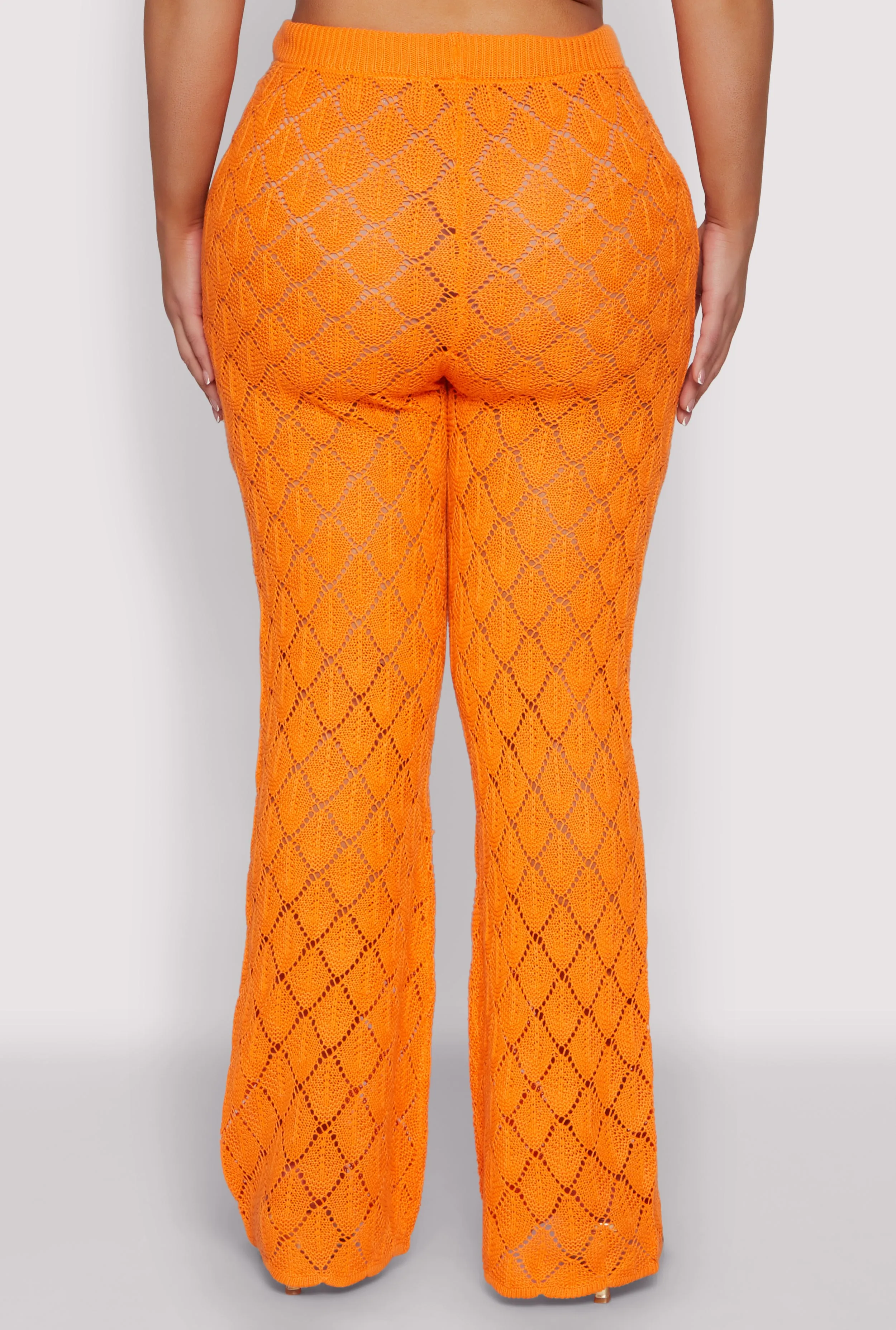Plus Size Crochet Diamond Knit Pants sold by Rainbow product image thumbnail 5
