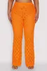 Plus Size Crochet Diamond Knit Pants sold by Rainbow