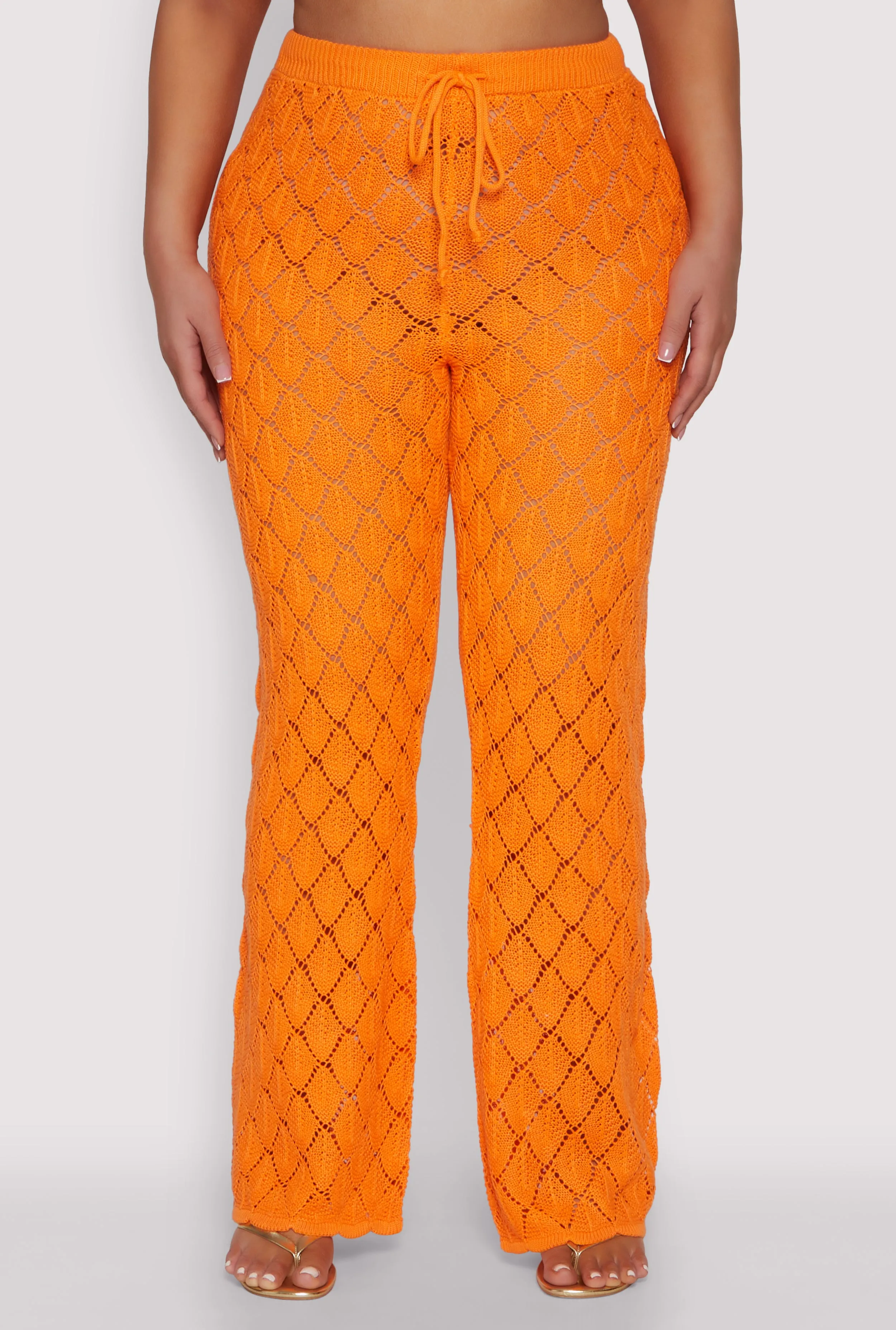 Plus Size Crochet Diamond Knit Pants sold by Rainbow product image thumbnail 3