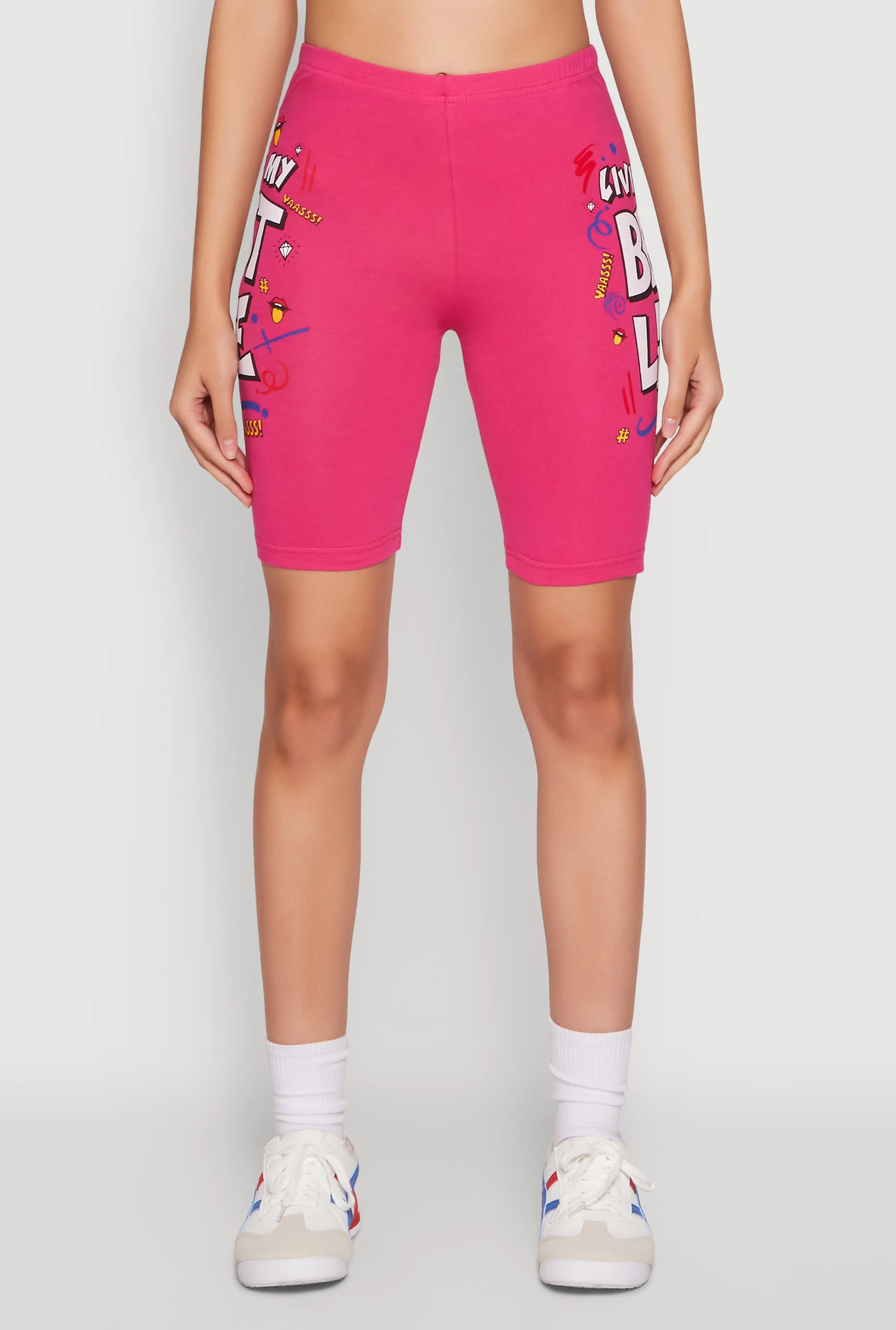 Living My Best Life Graphic Print Biker Shorts sold by Rainbow product image thumbnail 5