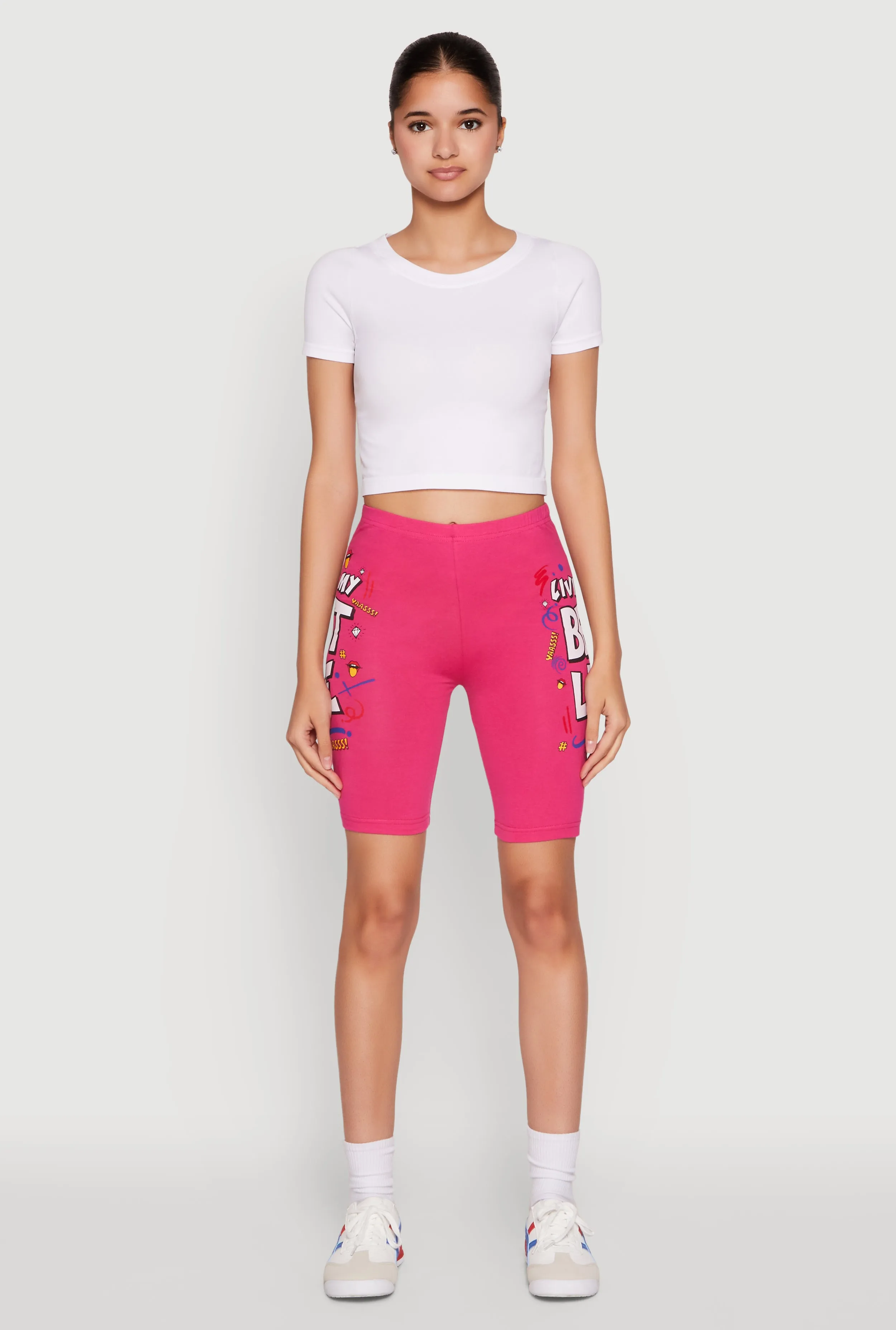 Living My Best Life Graphic Print Biker Shorts sold by Rainbow product image thumbnail 2