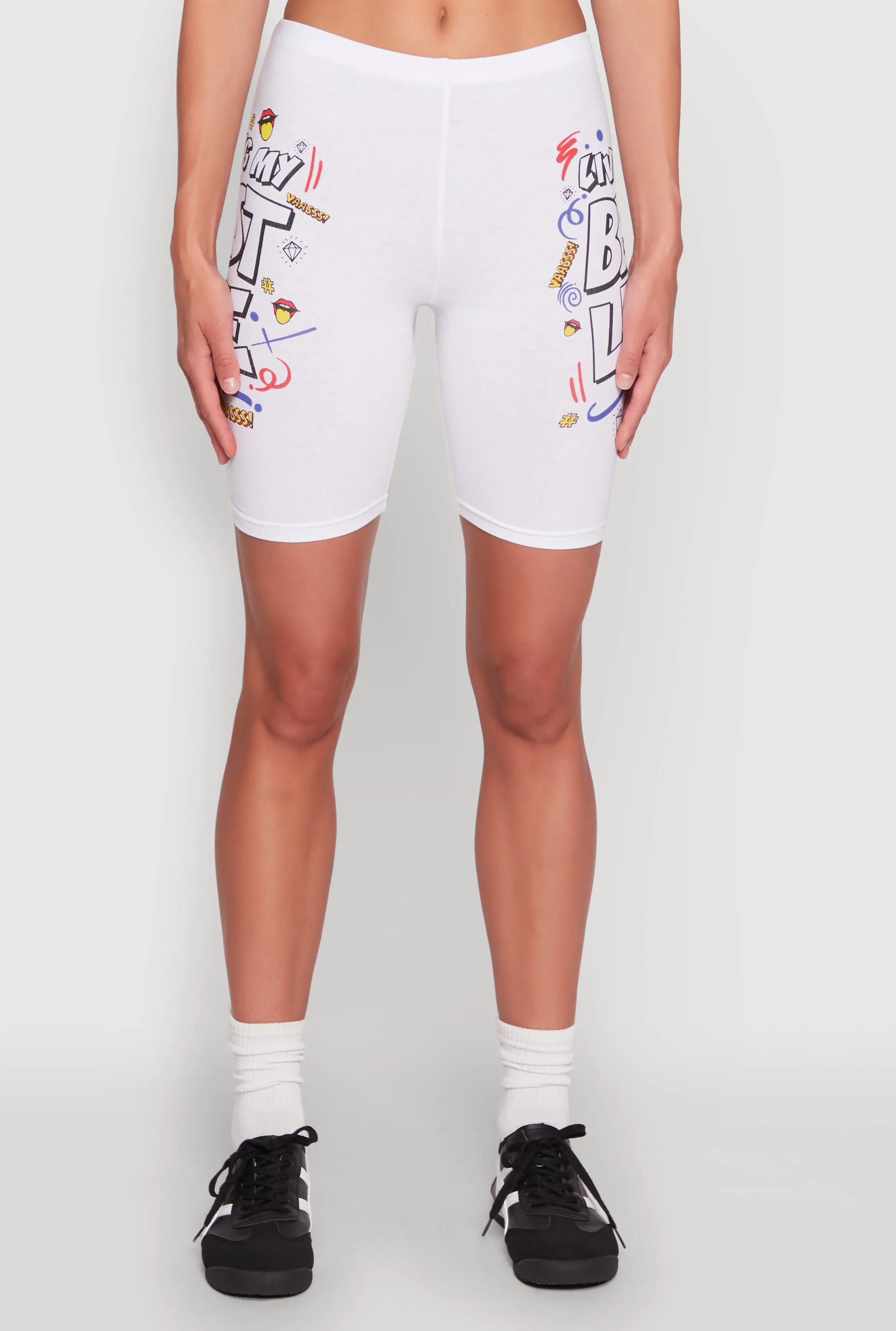 Living My Best Life Graphic Print Biker Shorts sold by Rainbow product image thumbnail 5