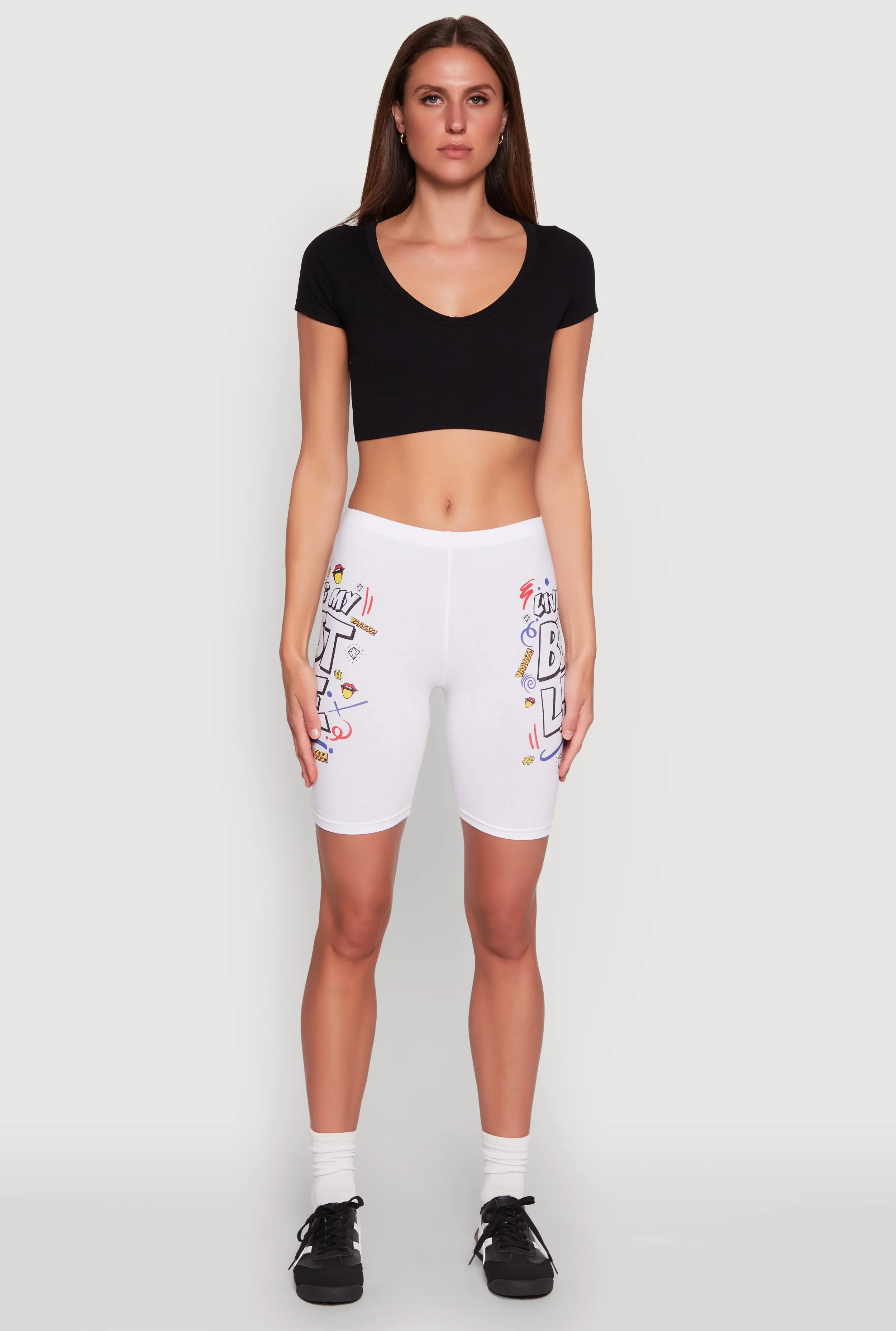 Living My Best Life Graphic Print Biker Shorts sold by Rainbow product image thumbnail 2