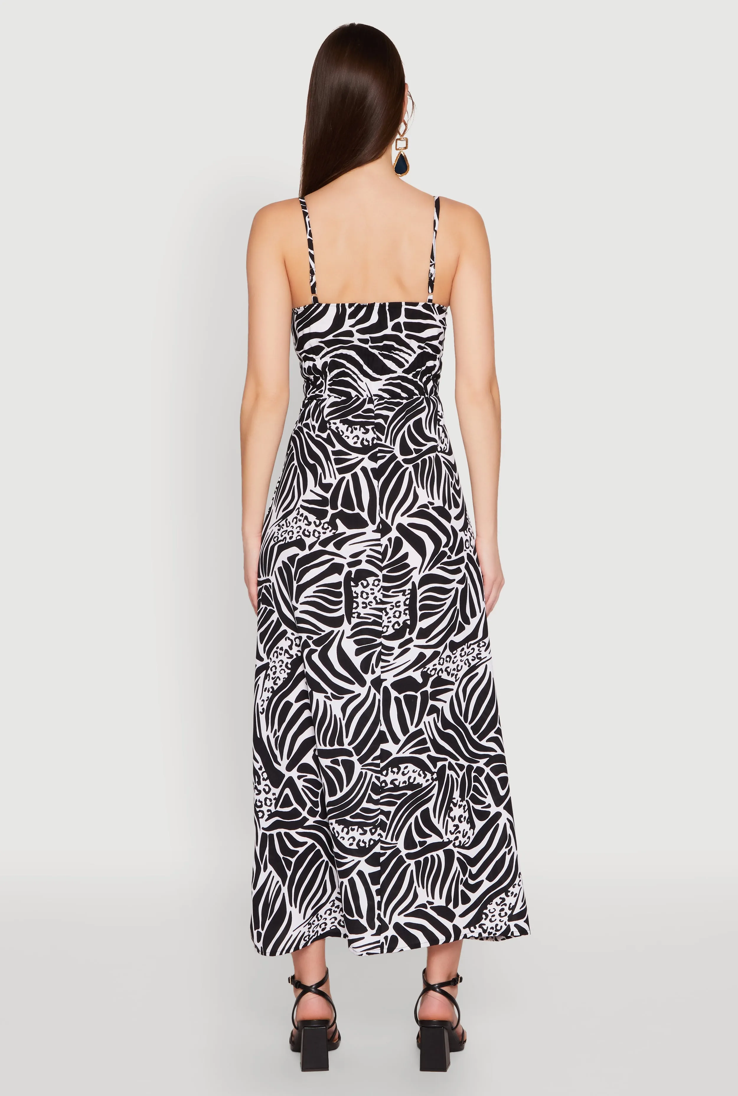 Zebra Leopard Print Empire Waist Maxi Dress sold by Rainbow product image thumbnail 5