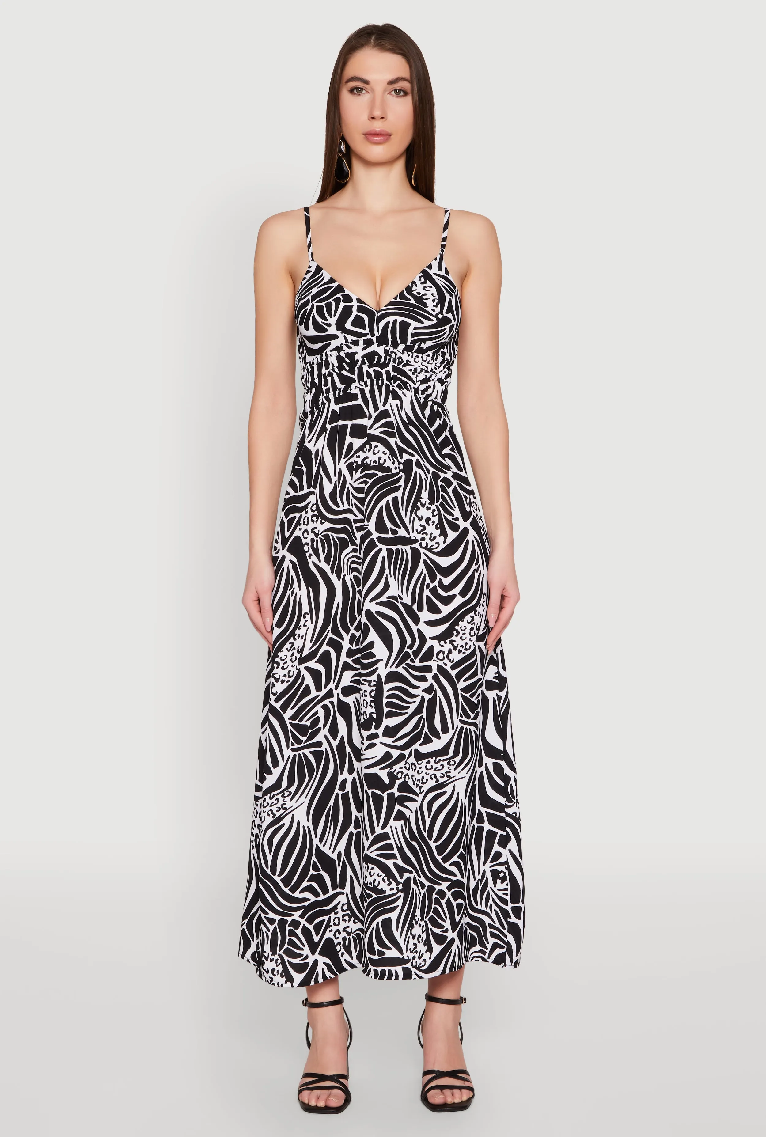 Zebra Leopard Print Empire Waist Maxi Dress sold by Rainbow product image thumbnail 2