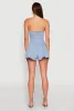 Strapless Lace Up Denim Romper sold by Rainbow