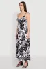 Airy Floral Print Empire Waist Maxi Dress sold by Rainbow
