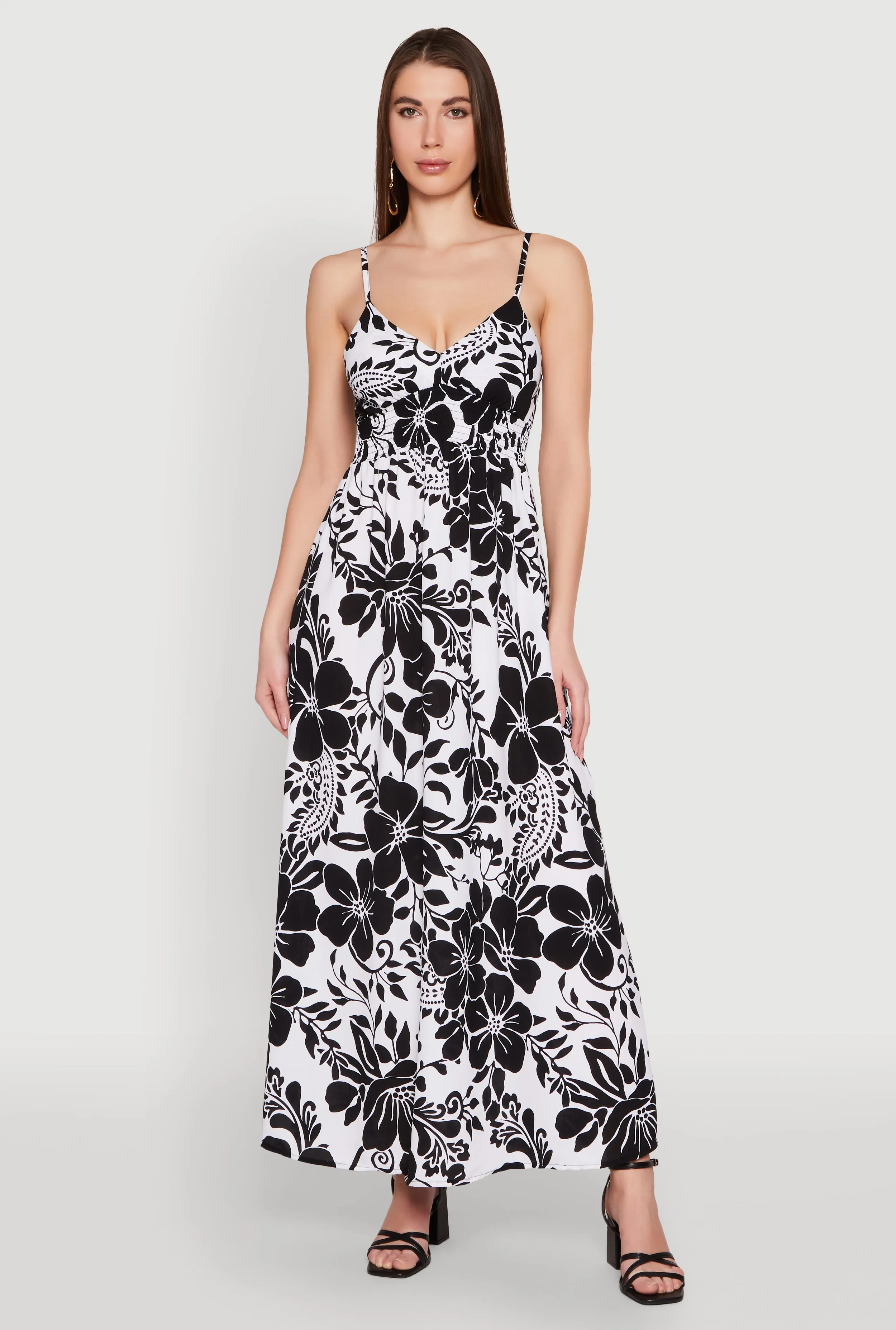 Airy Floral Print Empire Waist Maxi Dress sold by Rainbow product image thumbnail 2