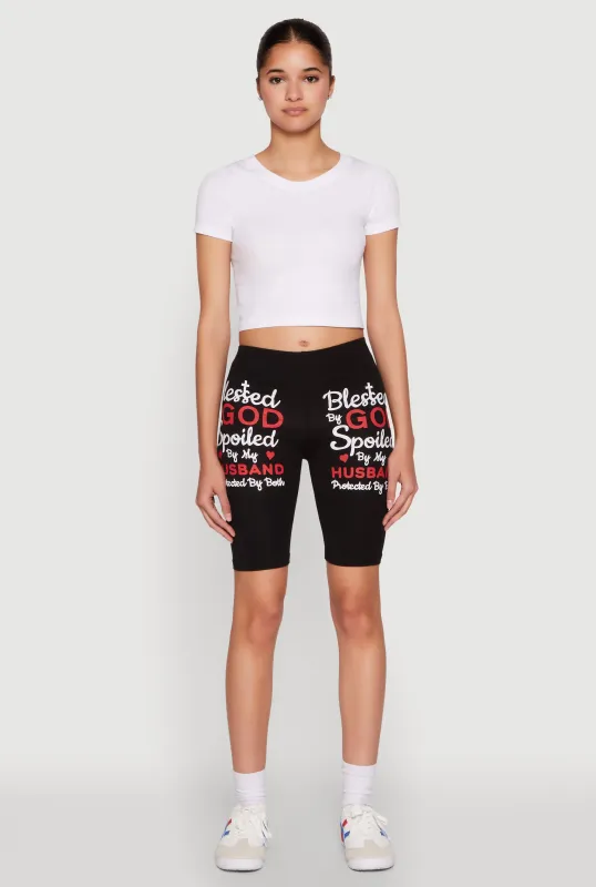 Nope Not Today Graphic Biker Shorts sold by Rainbow