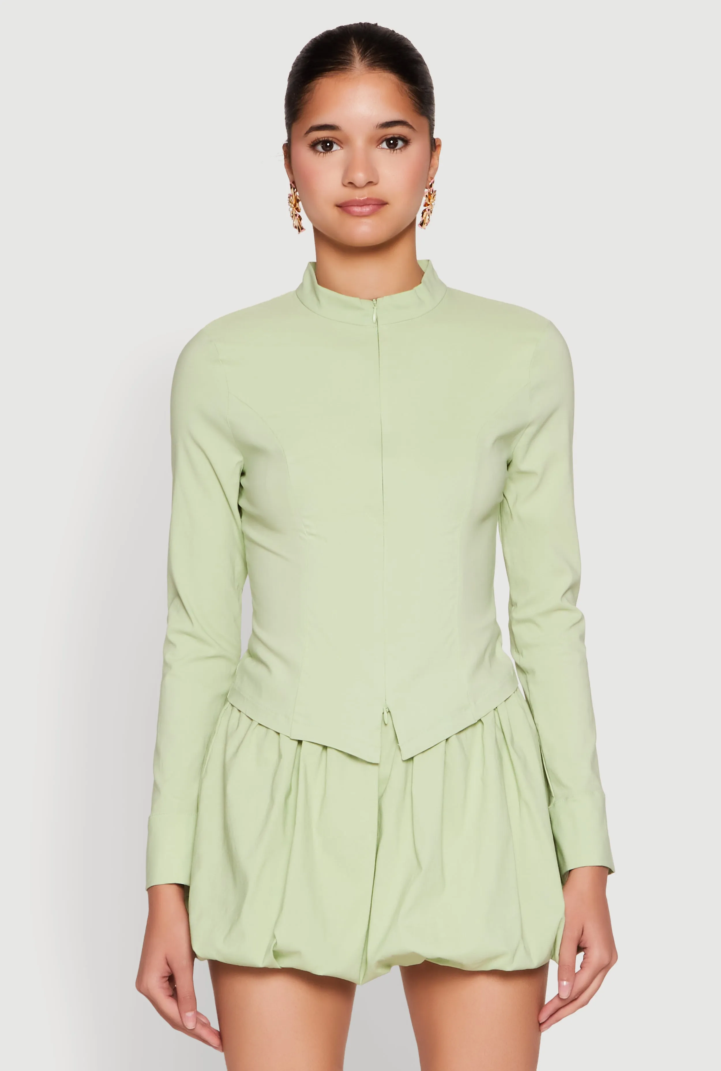 Iris Double Zip Front Blouse sold by Rainbow