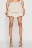 One Button Tiered Mini Skirt sold by Rainbow