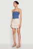 One Button Tiered Mini Skirt sold by Rainbow