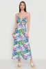 Floral Graphic Print Empire Waist Maxi Dress sold by Rainbow