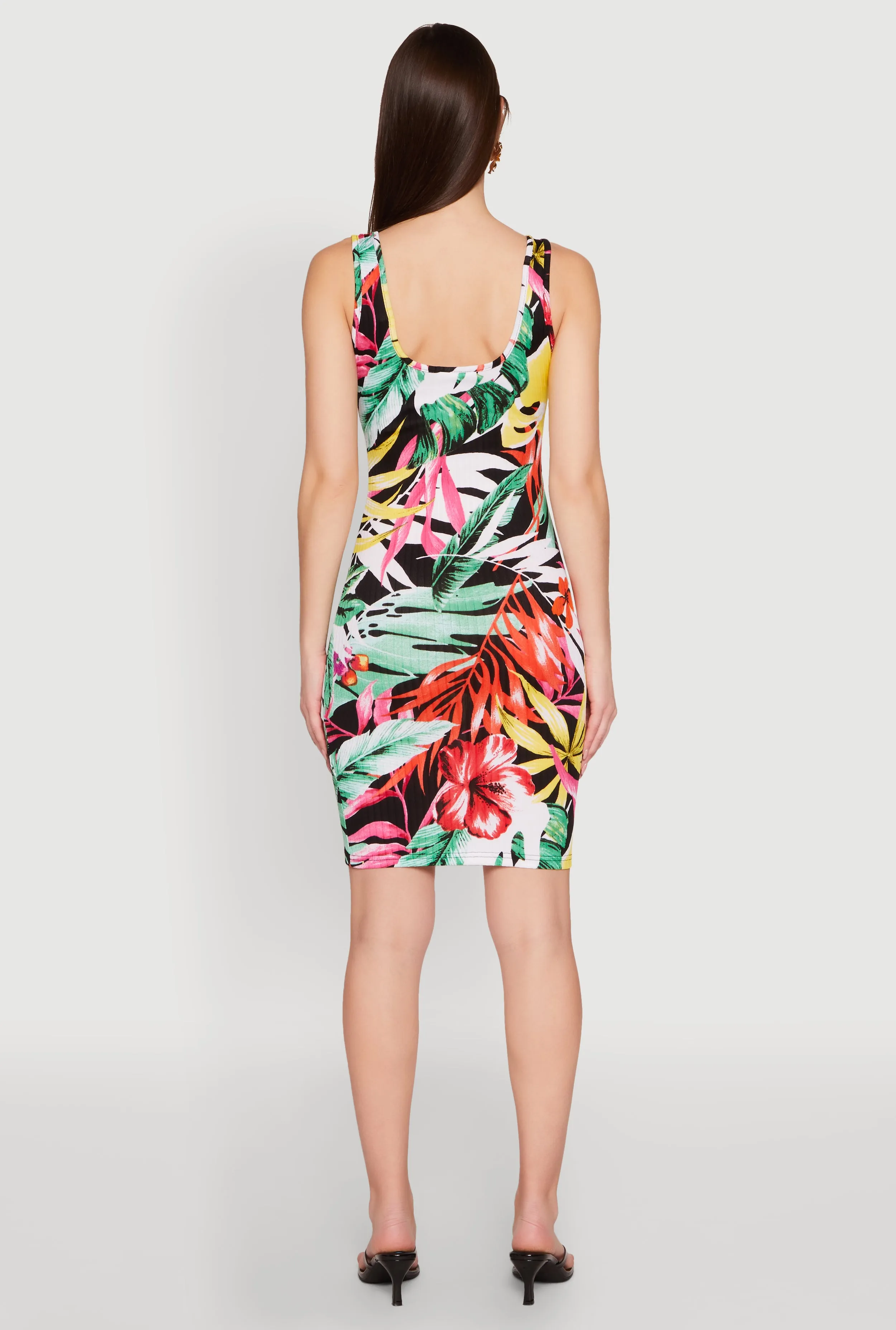 Tropical Print Scoop Neck Tank Dress sold by Rainbow product image thumbnail 5