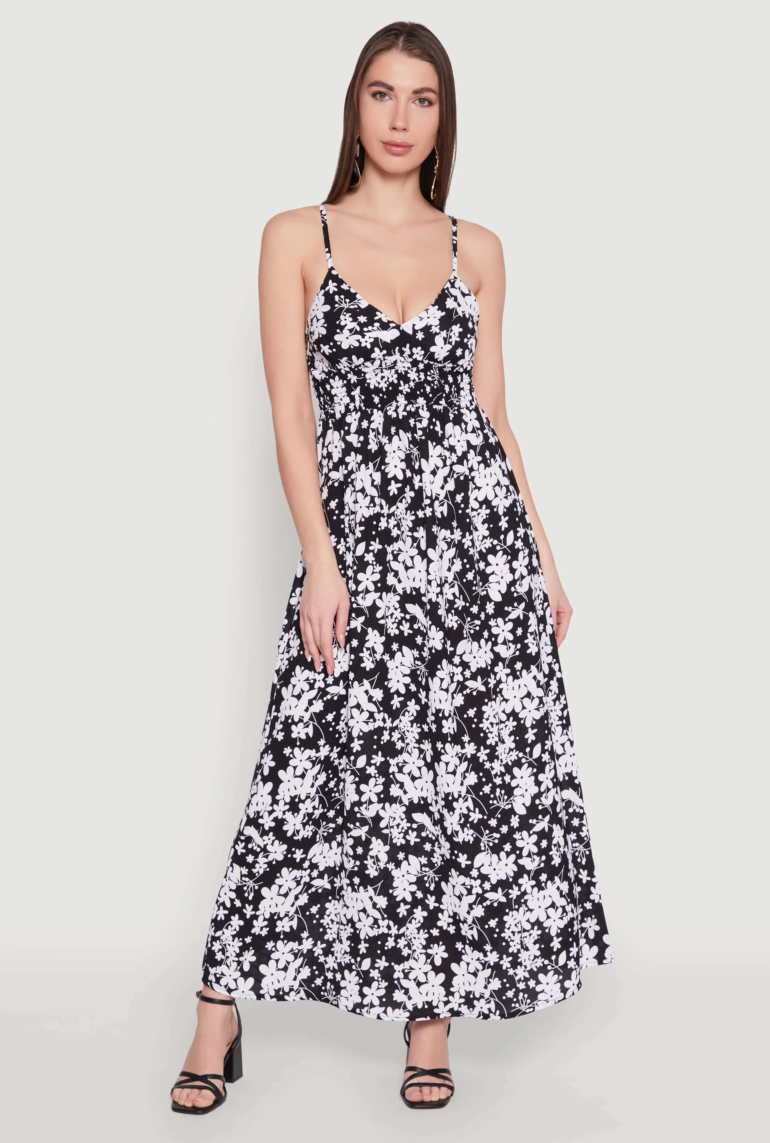 Ditsy Floral Print Empire Waist Maxi Dress sold by Rainbow