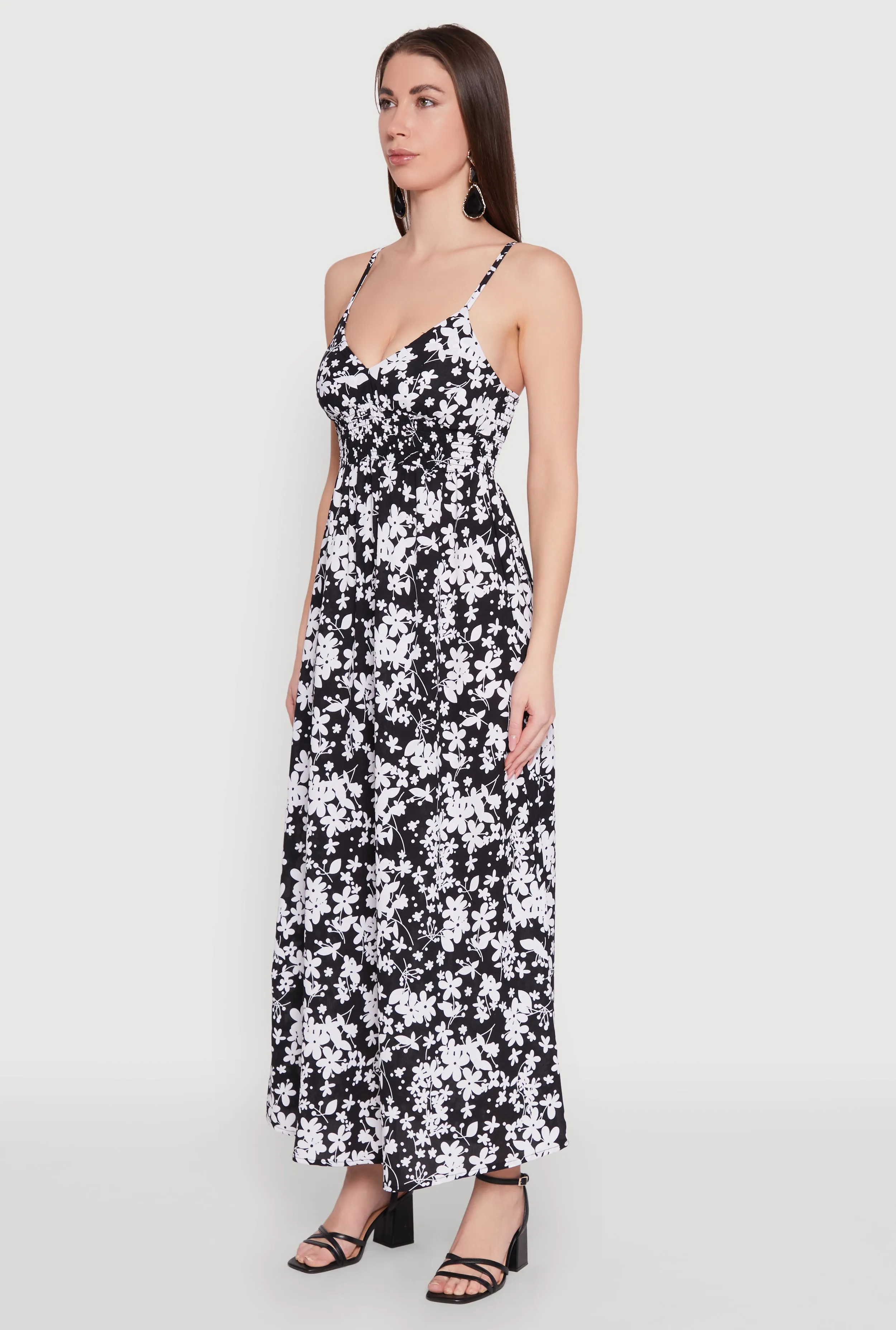 Ditsy Floral Print Empire Waist Maxi Dress sold by Rainbow product image thumbnail 3