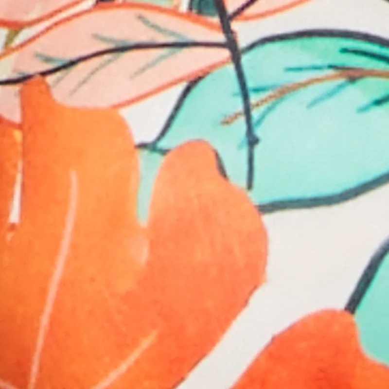 Tropical Print Keyhole Cropped Halter Top sold by Rainbow product image thumbnail 4