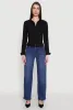 Iris Double Zip Front Collared Blouse sold by Rainbow