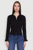 Iris Double Zip Front Collared Blouse sold by Rainbow