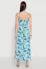 Tropical Floral Print Empire Waist Maxi Dress sold by Rainbow