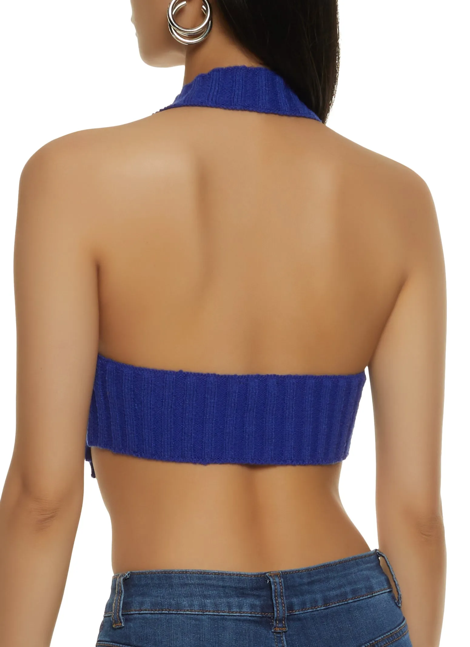 Hanky Hem Mock Neck Halter Top sold by Rainbow product image thumbnail 2