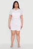 Plus Size Gauze Knit Tie Front Top sold by Rainbow