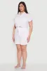 Plus Size Gauze Knit Tie Front Top sold by Rainbow