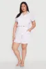 Plus Size Gauze Knit Tie Front Top sold by Rainbow