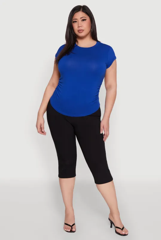 Plus Size Side Ruched Tee sold by Rainbow