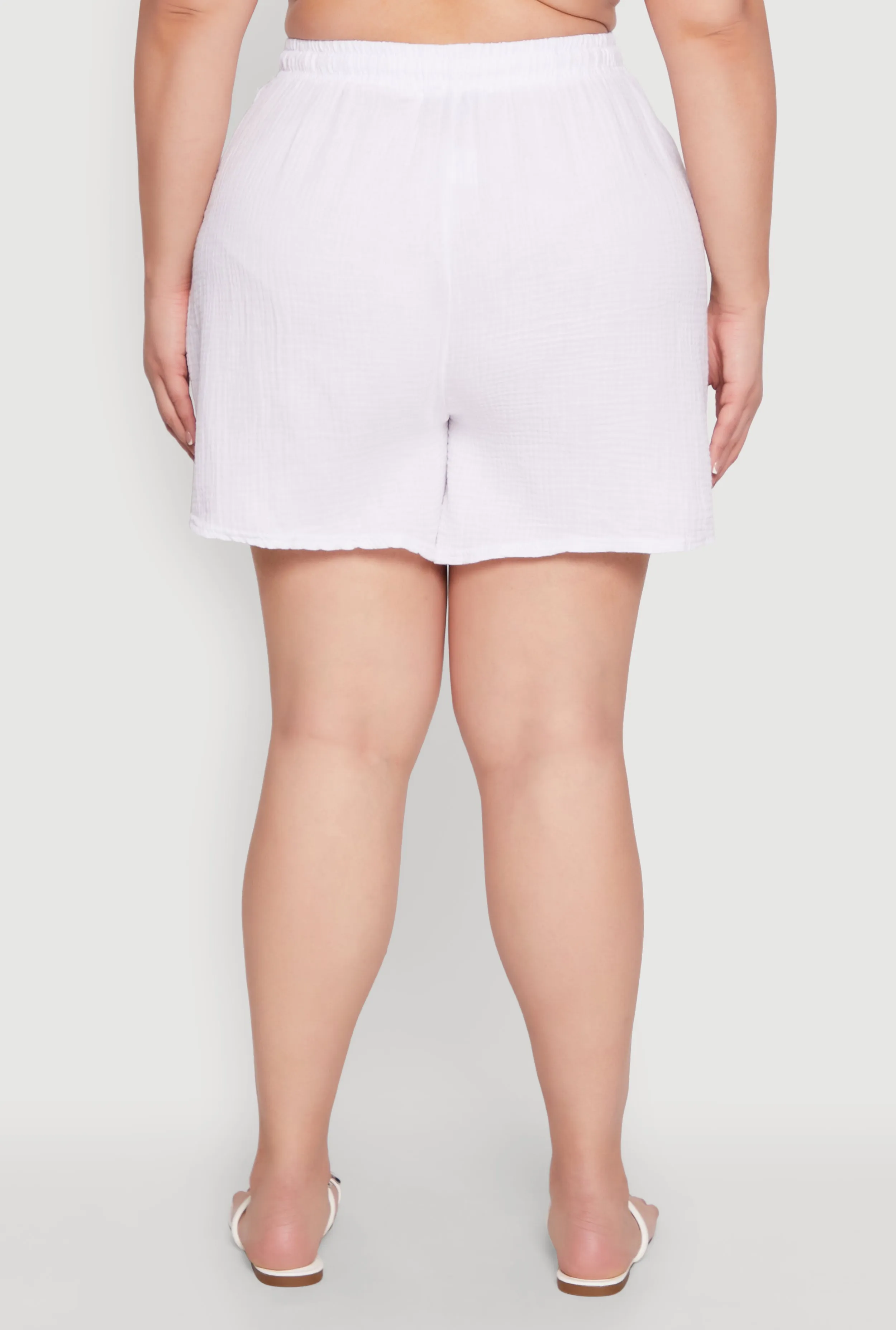 Plus Size Gauze Knit Drawstring Shorts sold by Rainbow product image thumbnail 5
