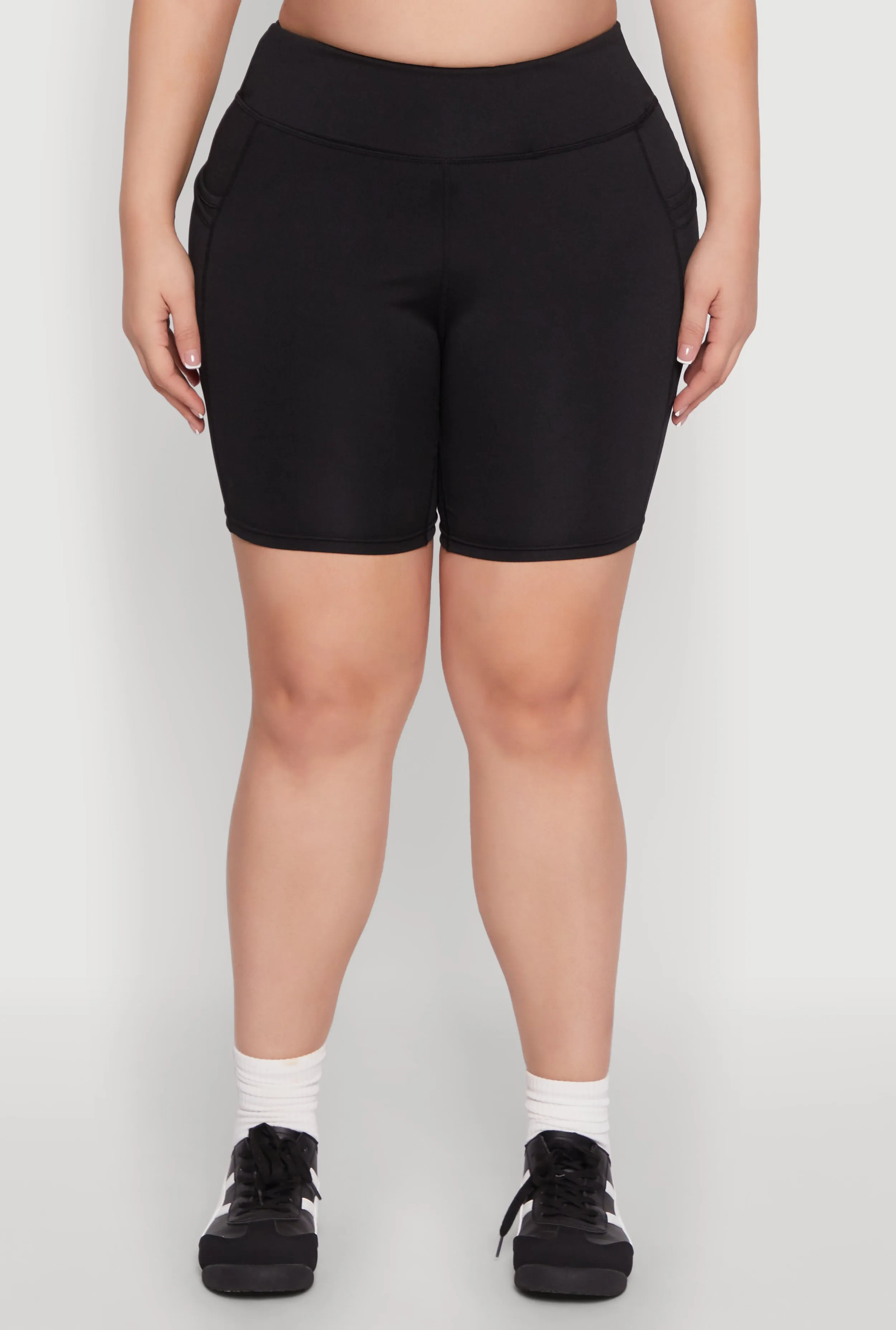 Plus Size Cell Phone Side Pocket Biker Shorts sold by Rainbow product image thumbnail 5