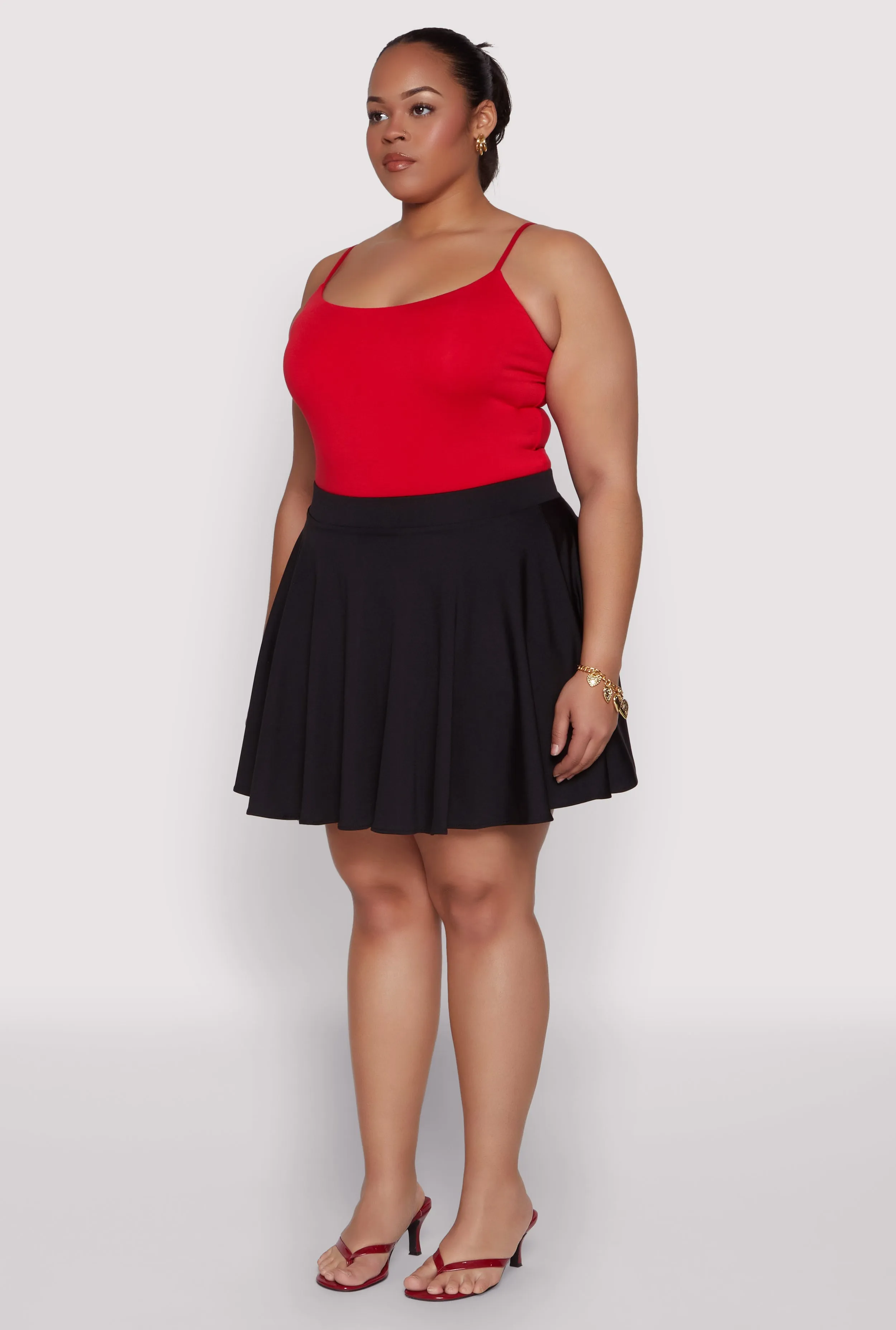 Plus Size High Waisted Circle Skort sold by Rainbow product image thumbnail 3