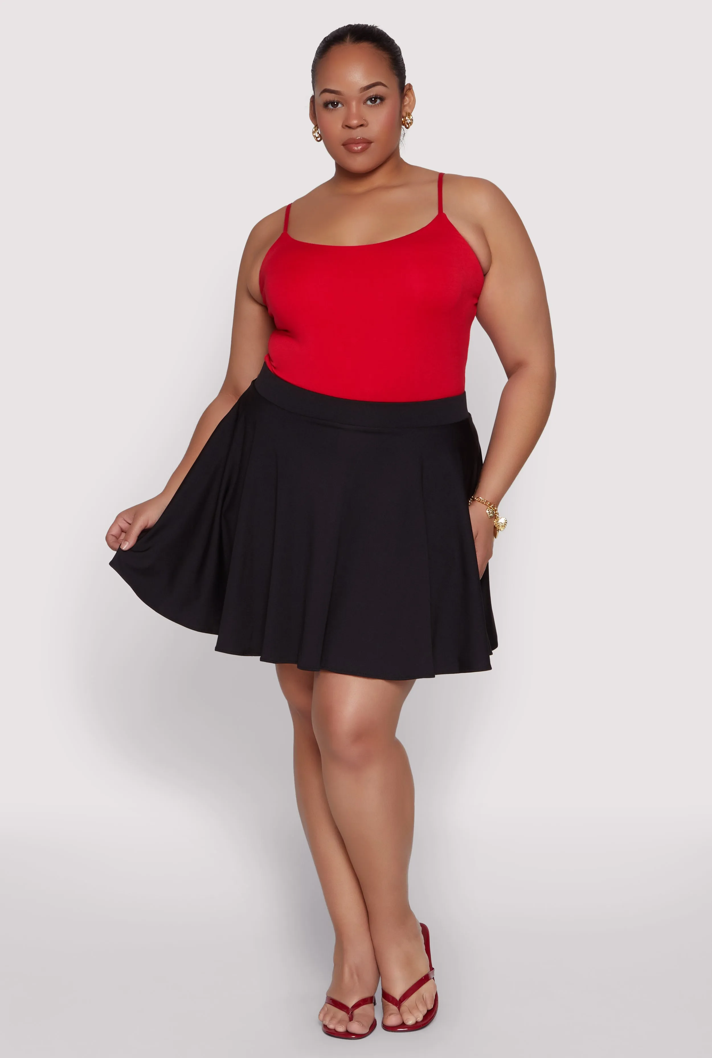 Plus Size High Waisted Circle Skort sold by Rainbow product image thumbnail 2