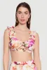 Ruffle Sleeve Floral Print Bralette sold by Rainbow