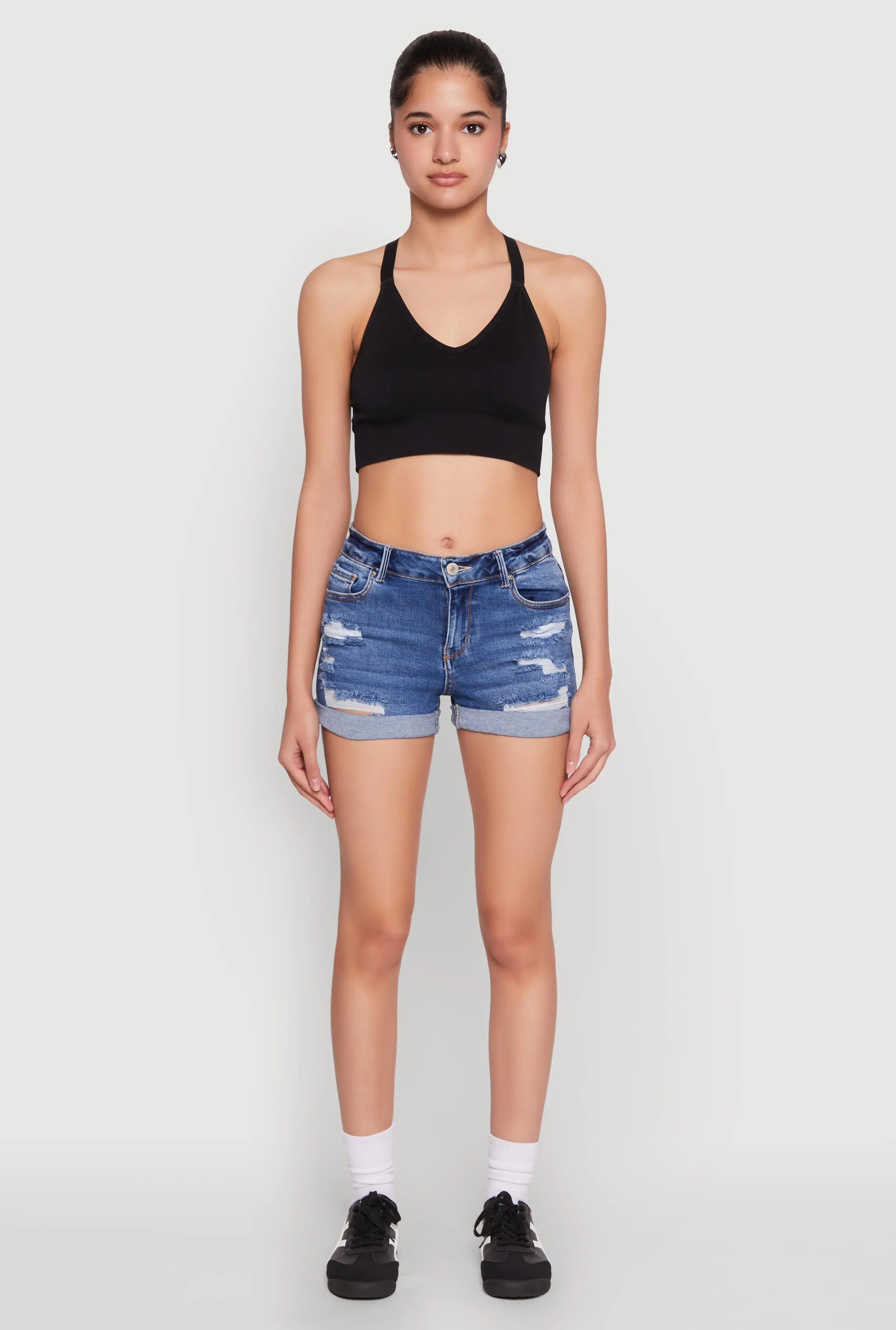 WAX Distressed Denim Shorts sold by Rainbow product image thumbnail 2