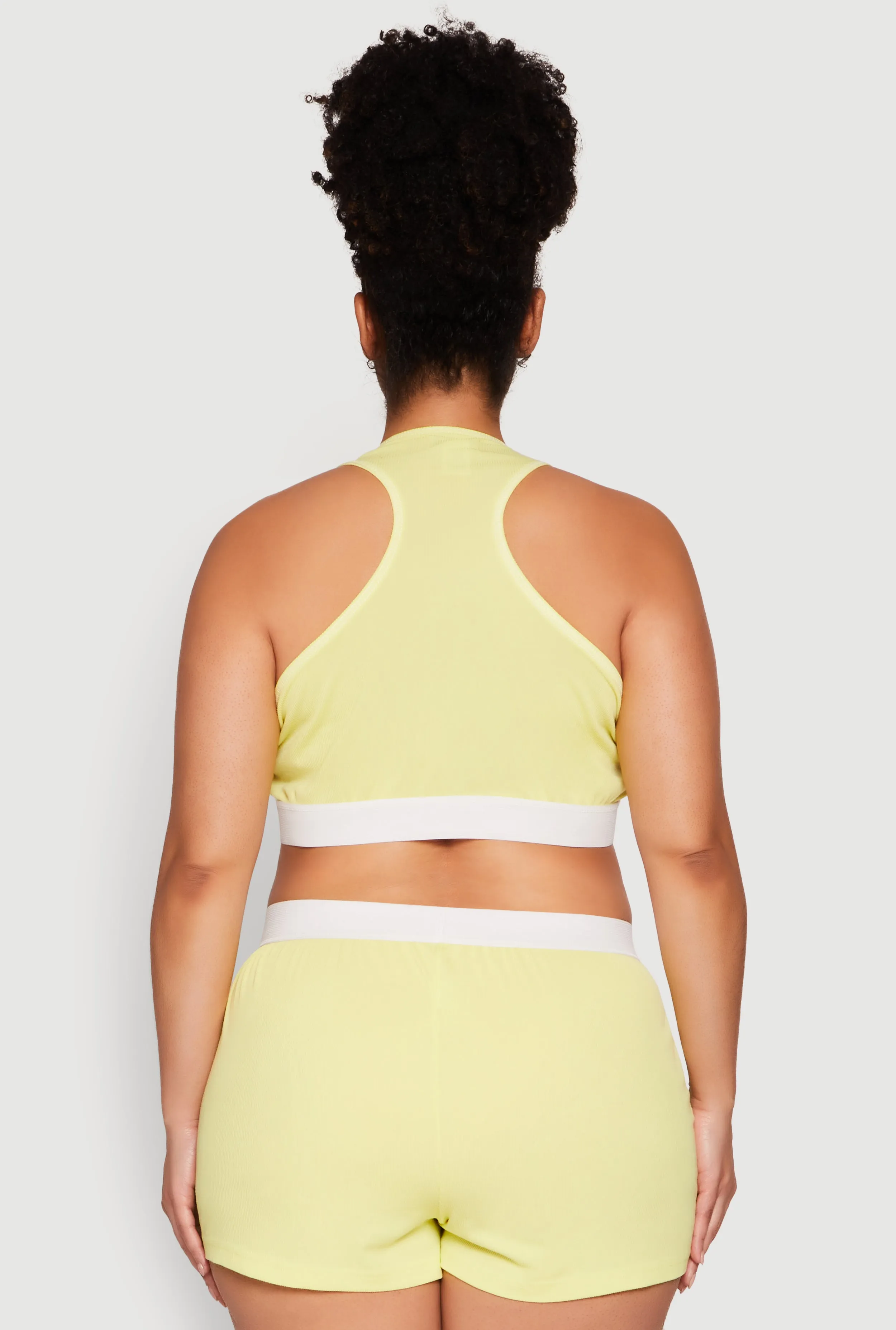 Plus Size Always Be Happy Racerback Pajama Top and Shorts sold by Rainbow product image thumbnail 3