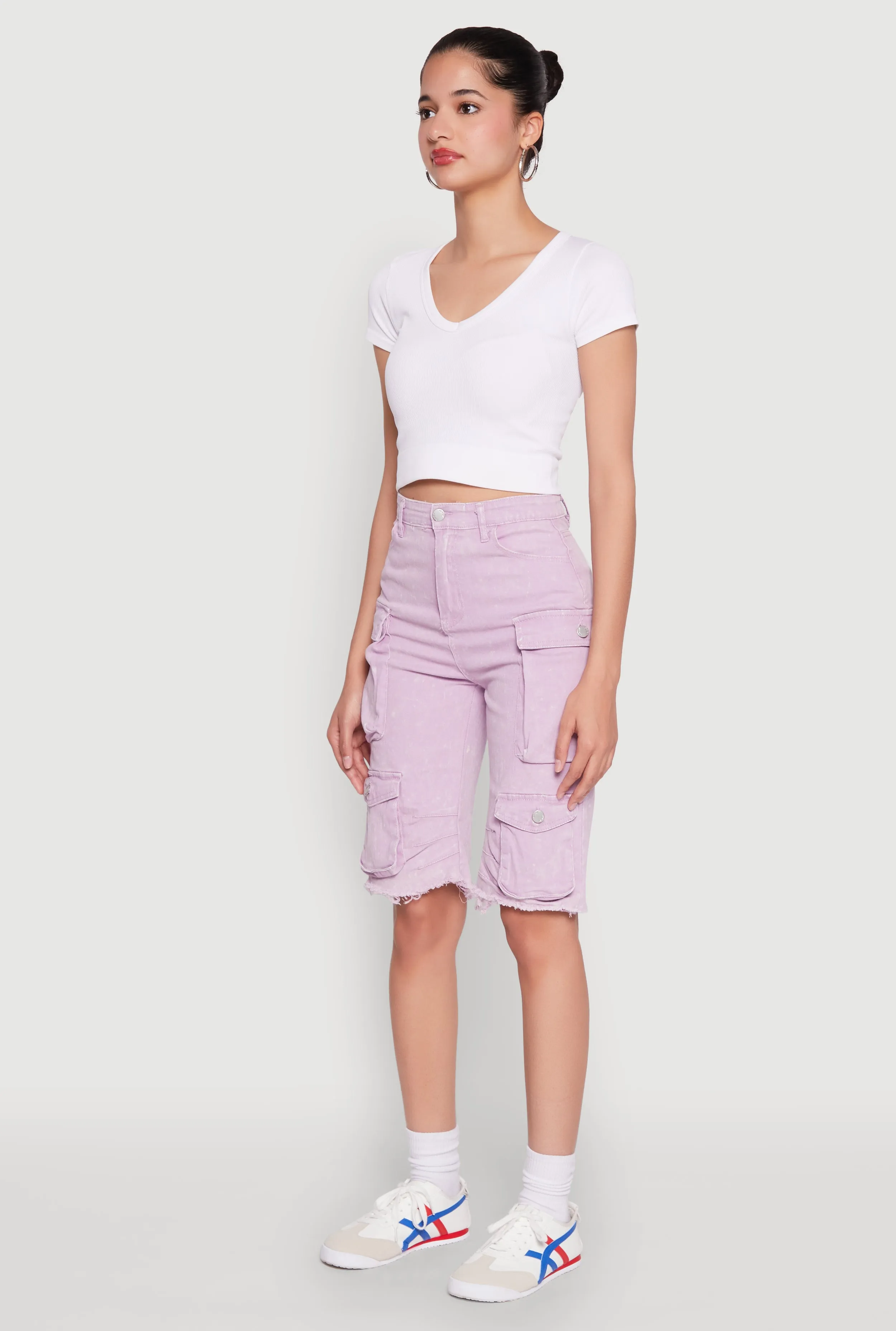 Daisy Mineral Wash Cargo Bermuda Shorts sold by Rainbow product image thumbnail 3