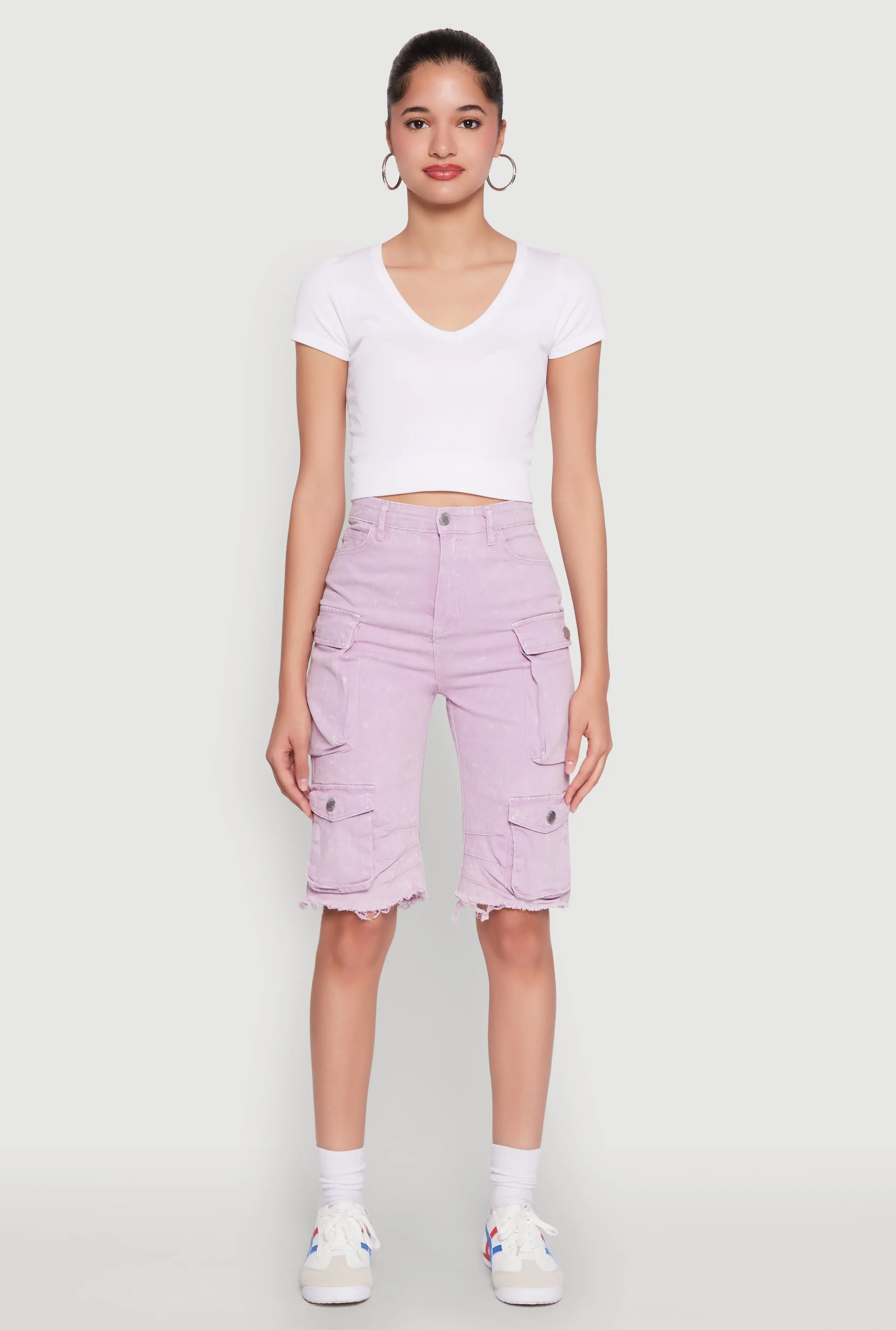 Daisy Mineral Wash Cargo Bermuda Shorts sold by Rainbow product image thumbnail 2