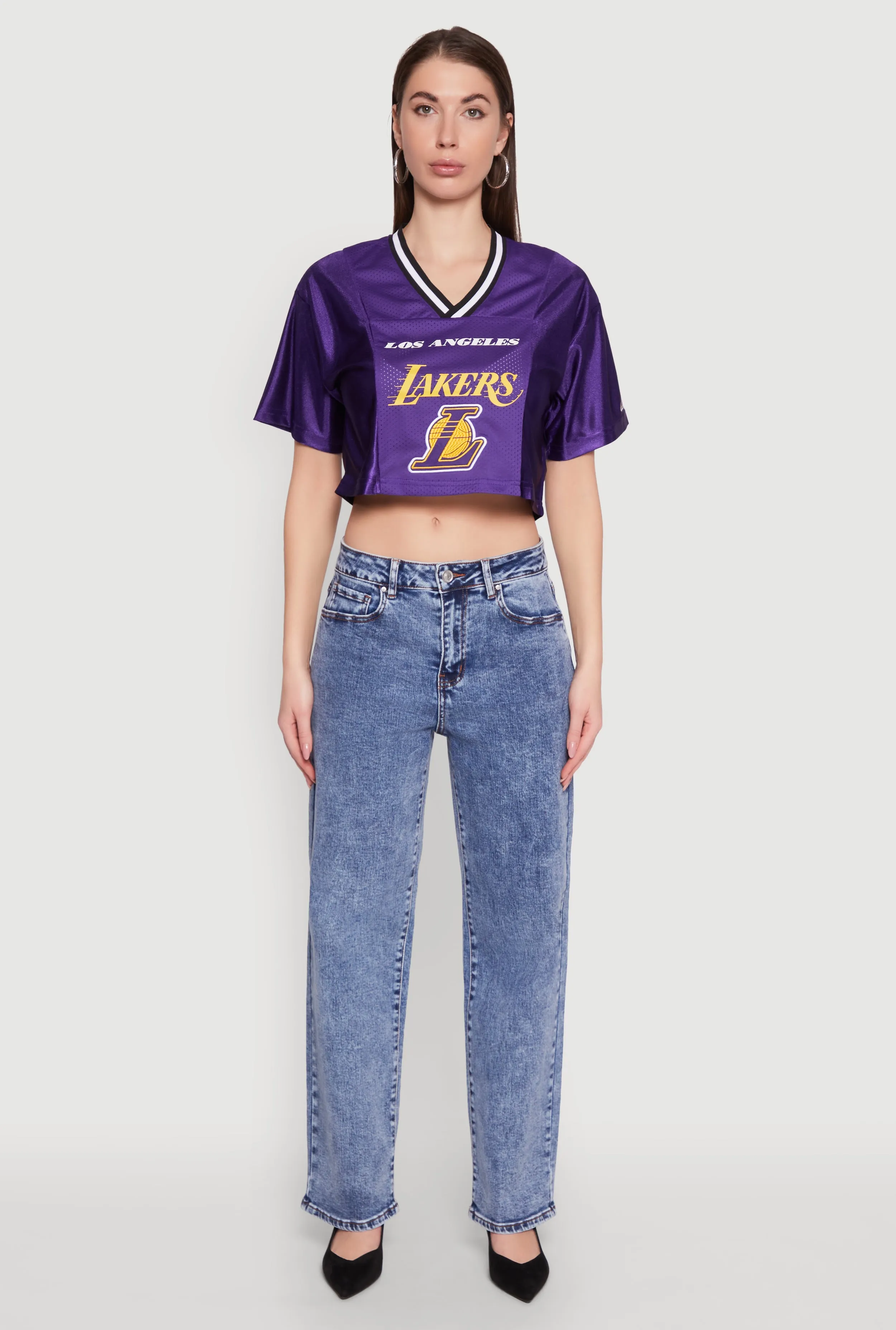 NBA Los Angeles Lakers Cropped Jersey sold by Rainbow product image thumbnail 3