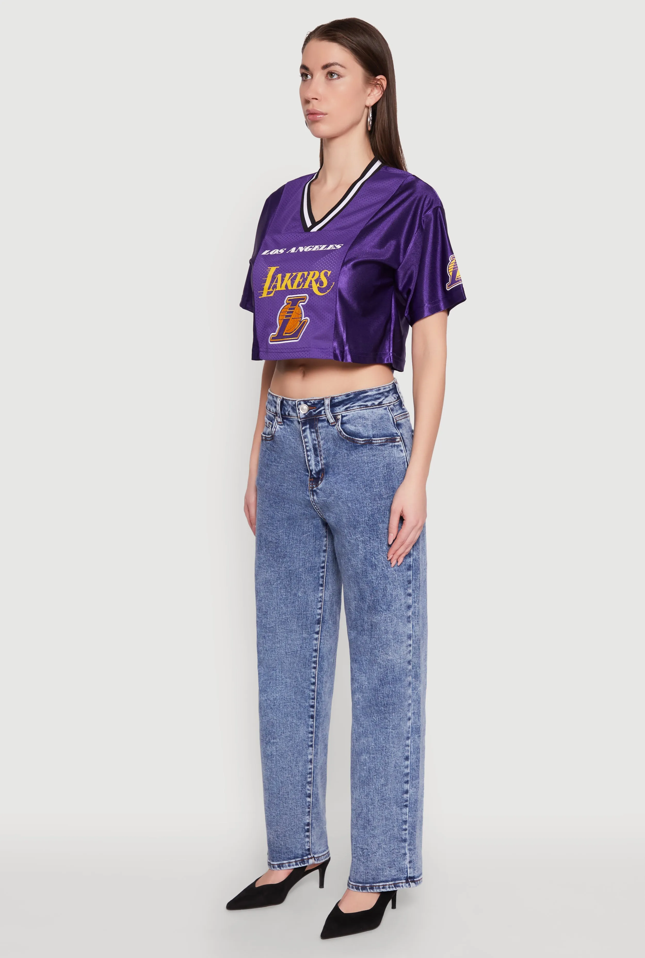 NBA Los Angeles Lakers Cropped Jersey sold by Rainbow product image thumbnail 5