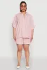 Plus Size Striped Button Front Shirt sold by Rainbow