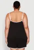 Plus Size Contrast Trim Cami Pajama Romper sold by Rainbow