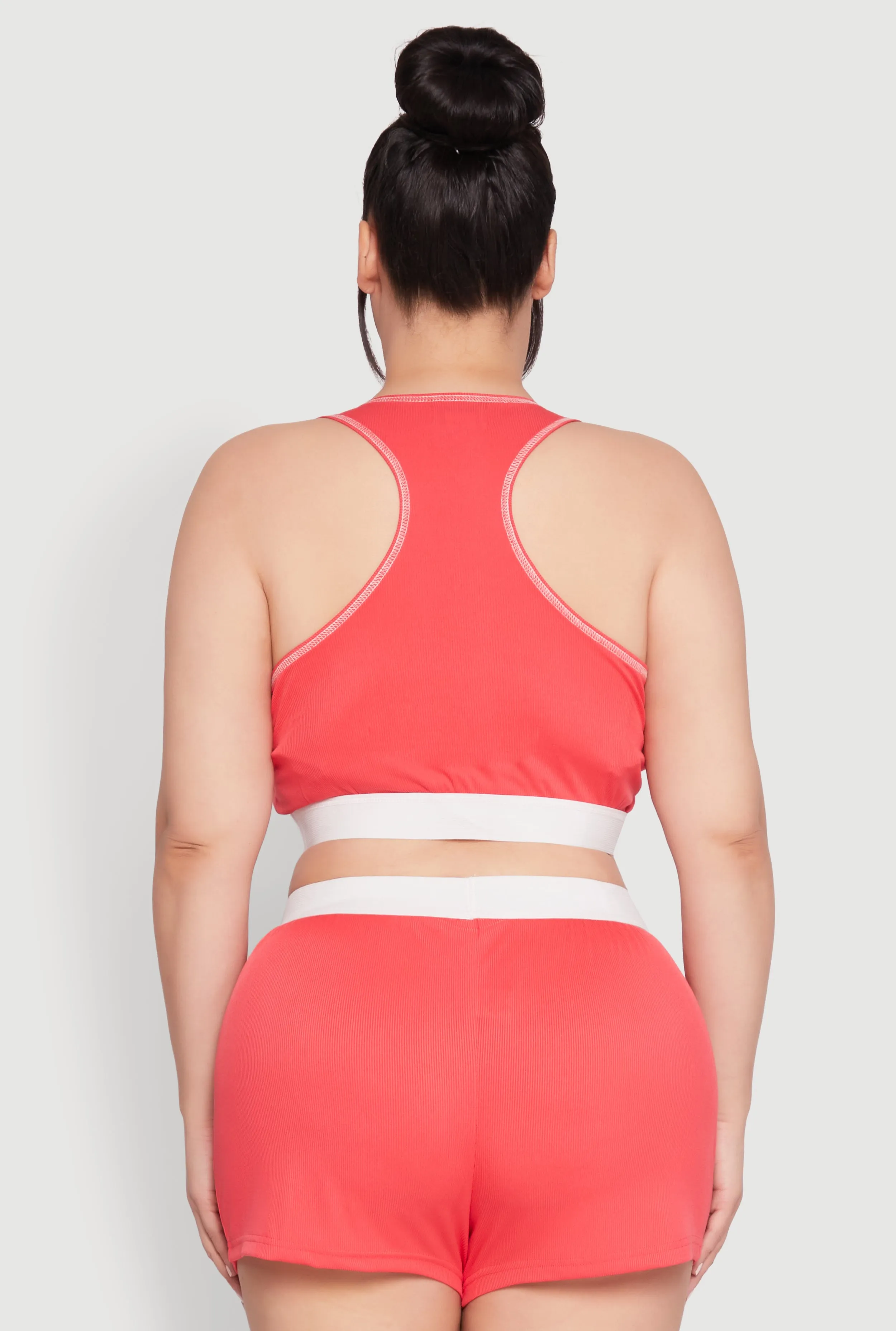 Plus Size Always Be Happy Racerback Pajama Top and Shorts sold by Rainbow product image thumbnail 3