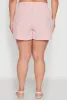 Plus Size Striped Elastic Waist Shorts sold by Rainbow