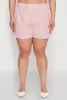 Plus Size Striped Elastic Waist Shorts sold by Rainbow