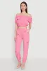 Smocked High Waisted Cargo Joggers sold by Rainbow