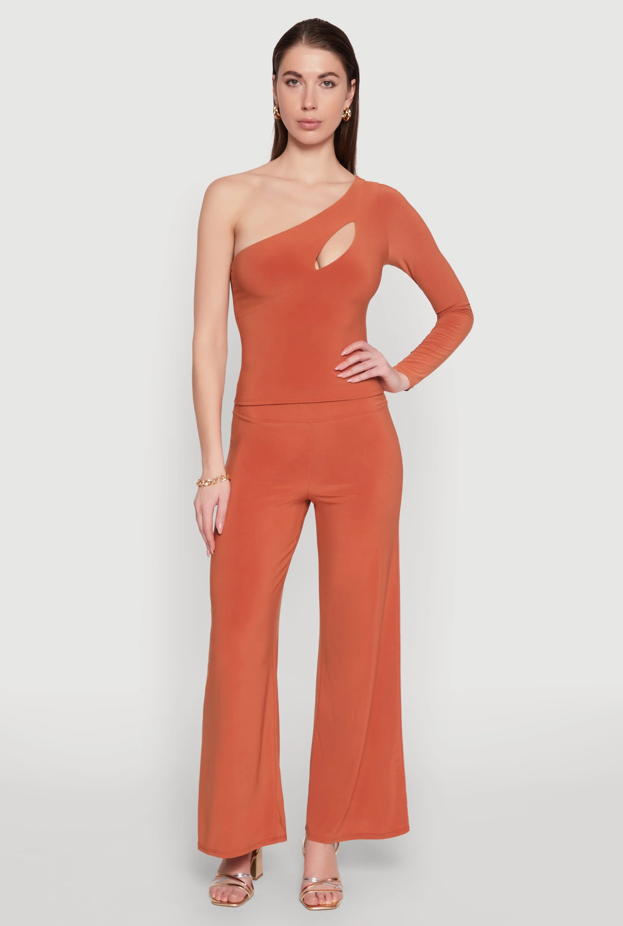 Asymmetrical Cut Out One Shoulder Top sold by Rainbow product image thumbnail 2